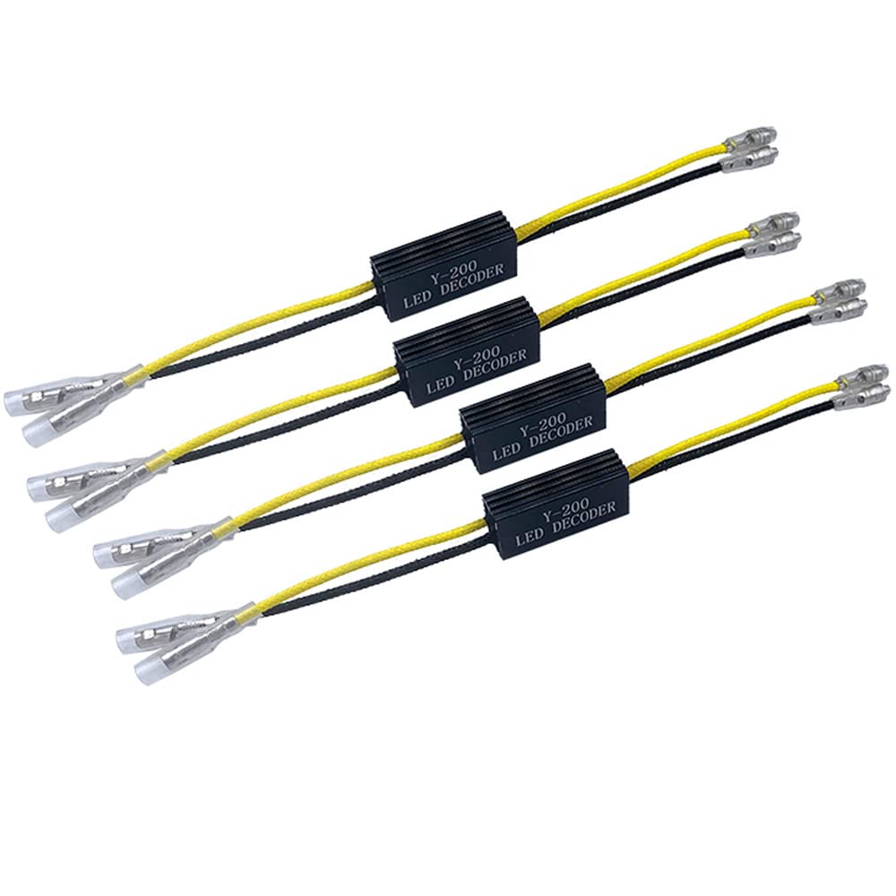 Kardne 4 Pcs Motorrad LED Blinker Decoder, Motorrad Blinkeranzeige Widerstände Kabel, Lastwiderstand Taschenlampe Blinker Decoder, Motorrad Adapter Flash Fix Fehler für Motorrad 10W 10Ω Kardne 4 Pcs Motorrad LED Blinker Decoder, Motorrad Blinkeranzeige Widerstände Kabel, Lastwiderstand Taschenlampe Blinker Decoder, Motorrad Adapter Flash Fix Fehler für Motorrad 10W 10Ω von Kardne