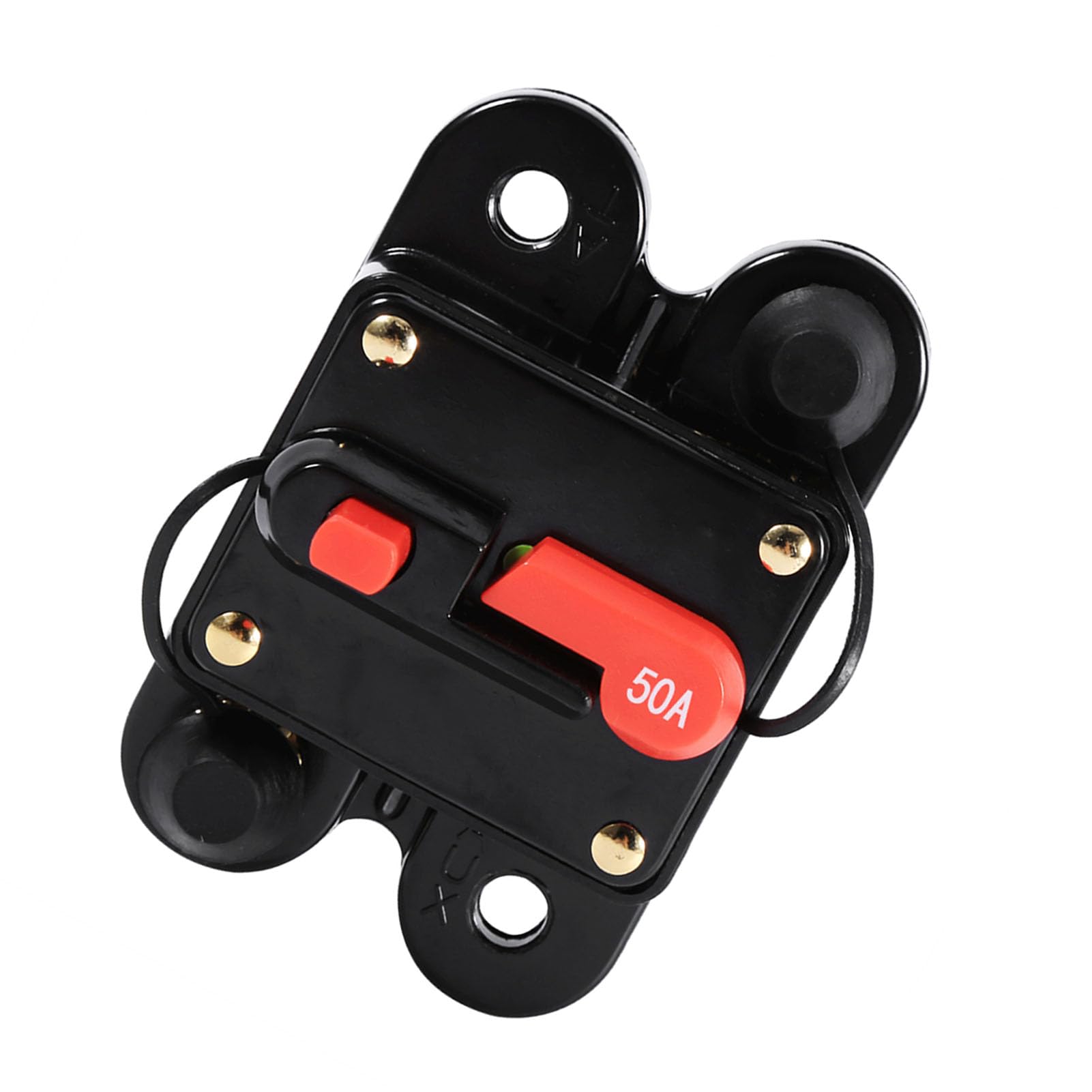 50A Fuseeholder Alroy Circuit Breaker Reset Fuseeholder, Auto-Schalttaste des Auto-Audio-Schalters, Ersatz für den Fuseseholder des AGU-Stils, Autoboot-Marine-Gebrauch, (50a) von Karlak