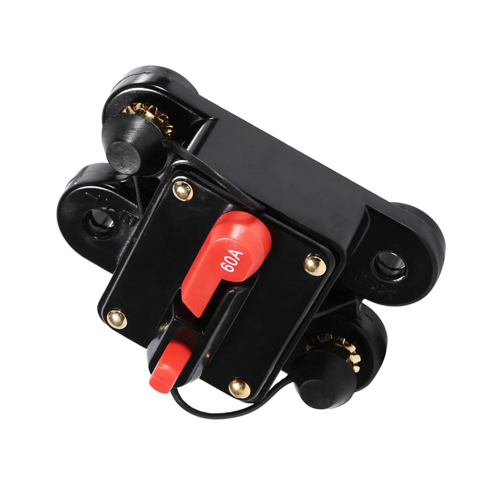 50A Fuseeholder Alroy Circuit Breaker Reset Fuseeholder, Auto-Schalttaste des Auto-Audio-Schalters, Ersatz für den Fuseseholder des AGU-Stils, Autoboot-Marine-Gebrauch, (60a) von Karlak
