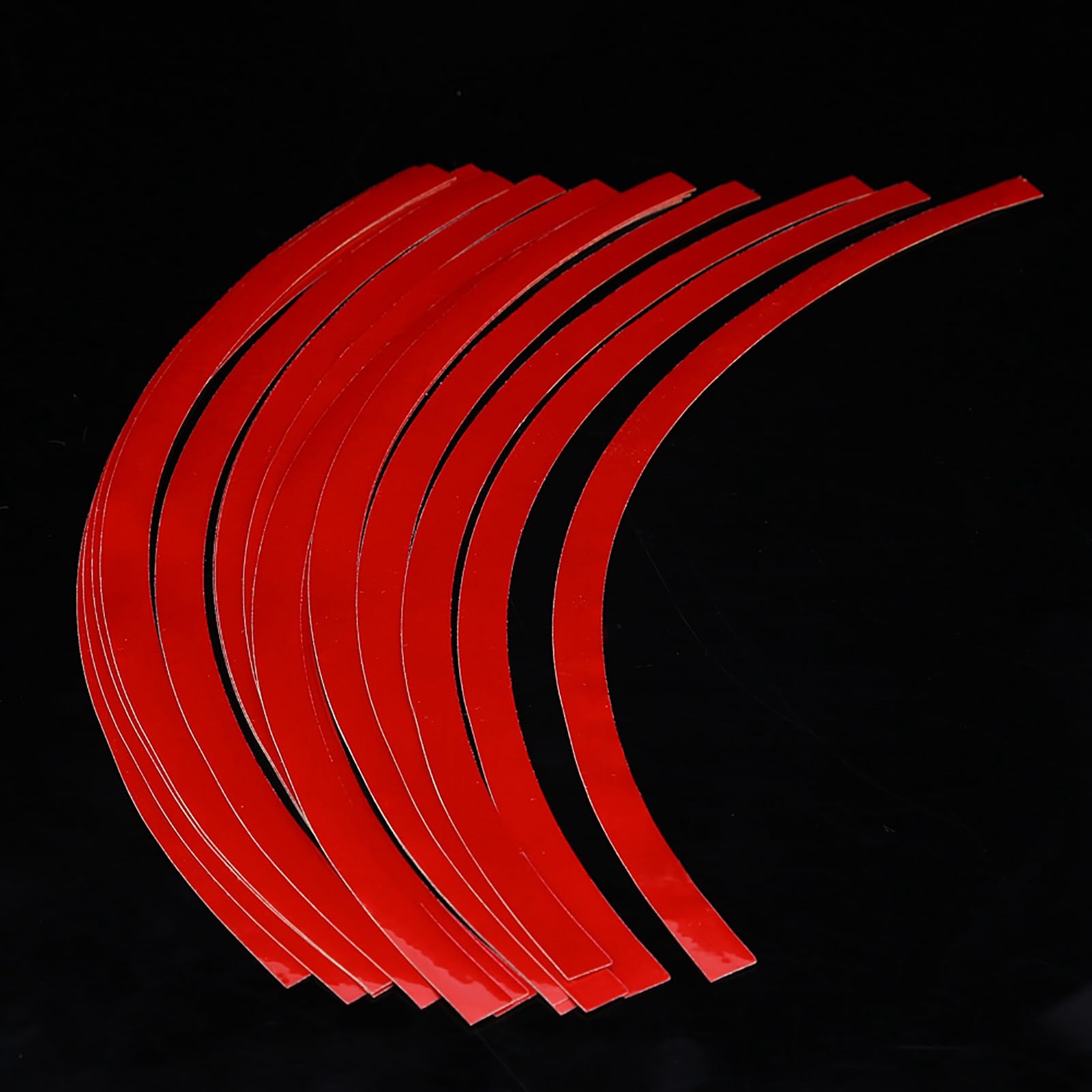 6 Farben Universal Car Motorcycle Wheel Reflektierende Nadelstreifen-Aufkleber-Kleber-Dekorationsfilm, Stilvoll und Attraktiv, und Wasserfeste, Vorgezogene Form, Lang (Rot) von Karlak