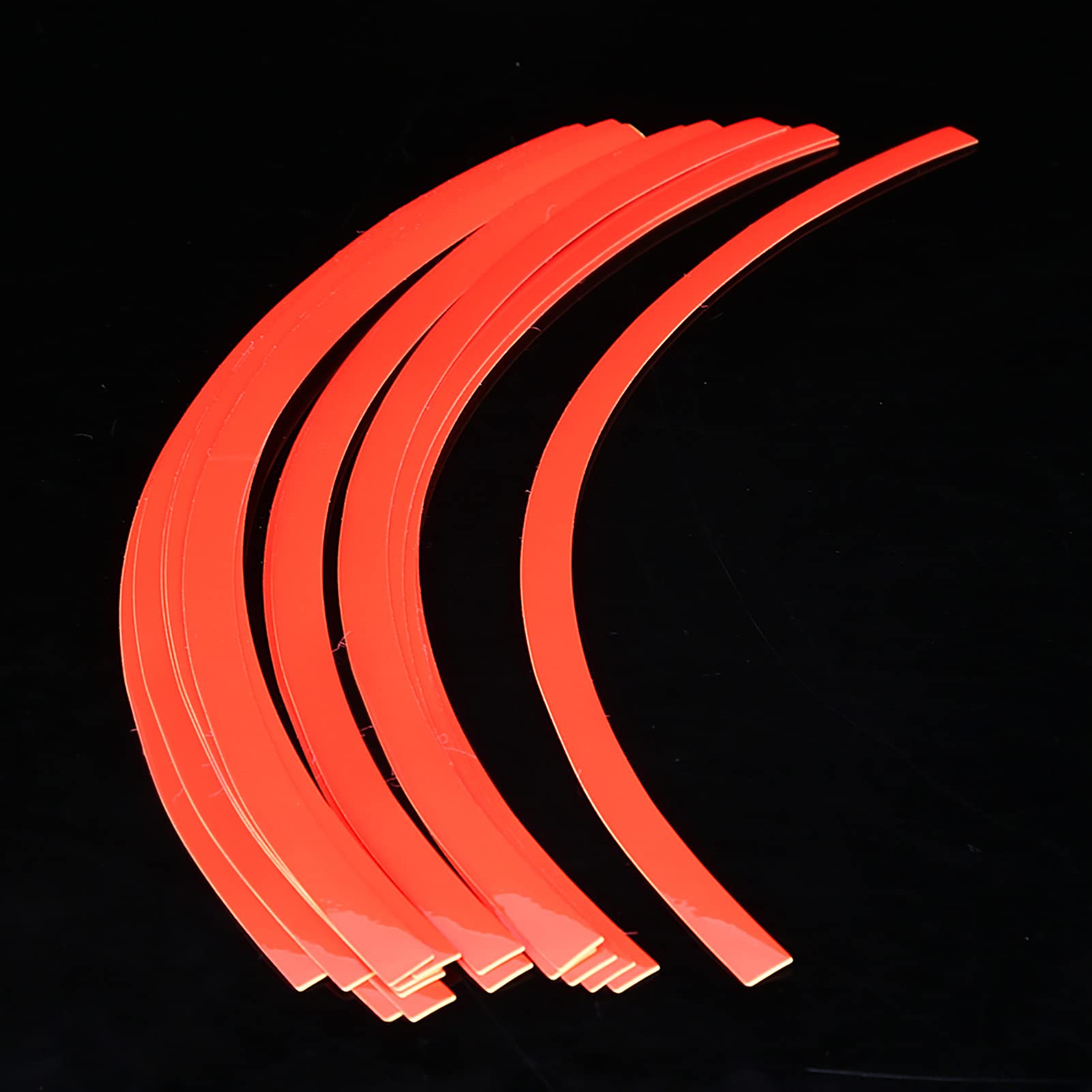 6 Farben Universal Car Motorcycle Wheel Reflektierende Nadelstreifen-Aufkleber-Kleber-Dekorationsfilm, Stilvoll und Attraktiv, und Wasserfeste, Vorgezogene Form, Lang (Scharlach) von Karlak