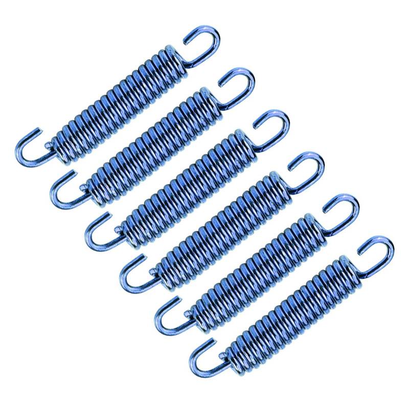 6pcs Edelstahl -Auspuffrohrfeder Haken, Motorrad -Scooter -ATV -Schalldämpfer mit überlegener Festigkeit und Aussehen für die Meisten Reitmotorräder, Roller, ATV usw. (Blau) von Karlak