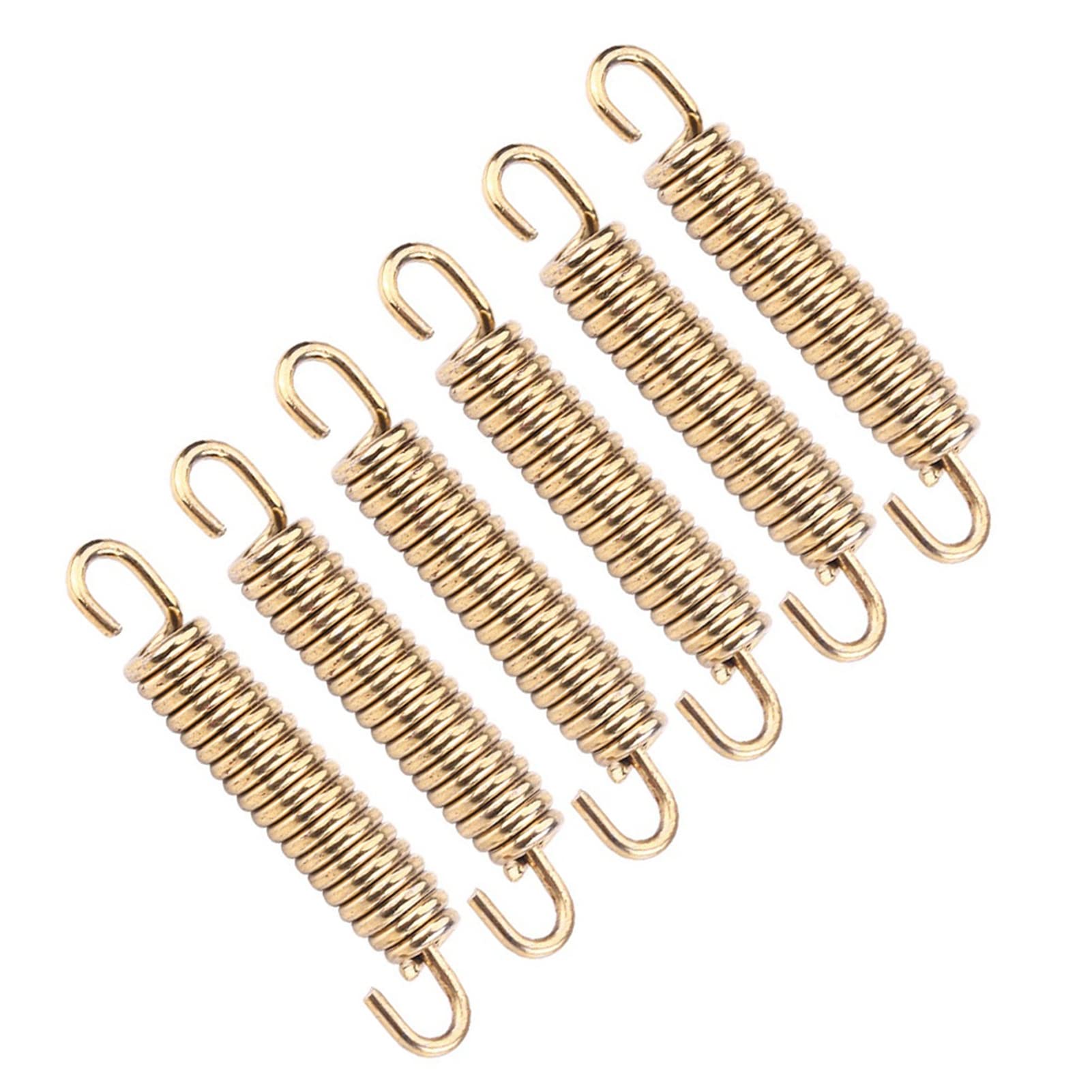 6pcs Edelstahl -Auspuffrohrfeder Haken, Motorrad -Scooter -ATV -Schalldämpfer mit überlegener Festigkeit und Aussehen für die Meisten Reitmotorräder, Roller, ATV usw. (Gold) von Karlak