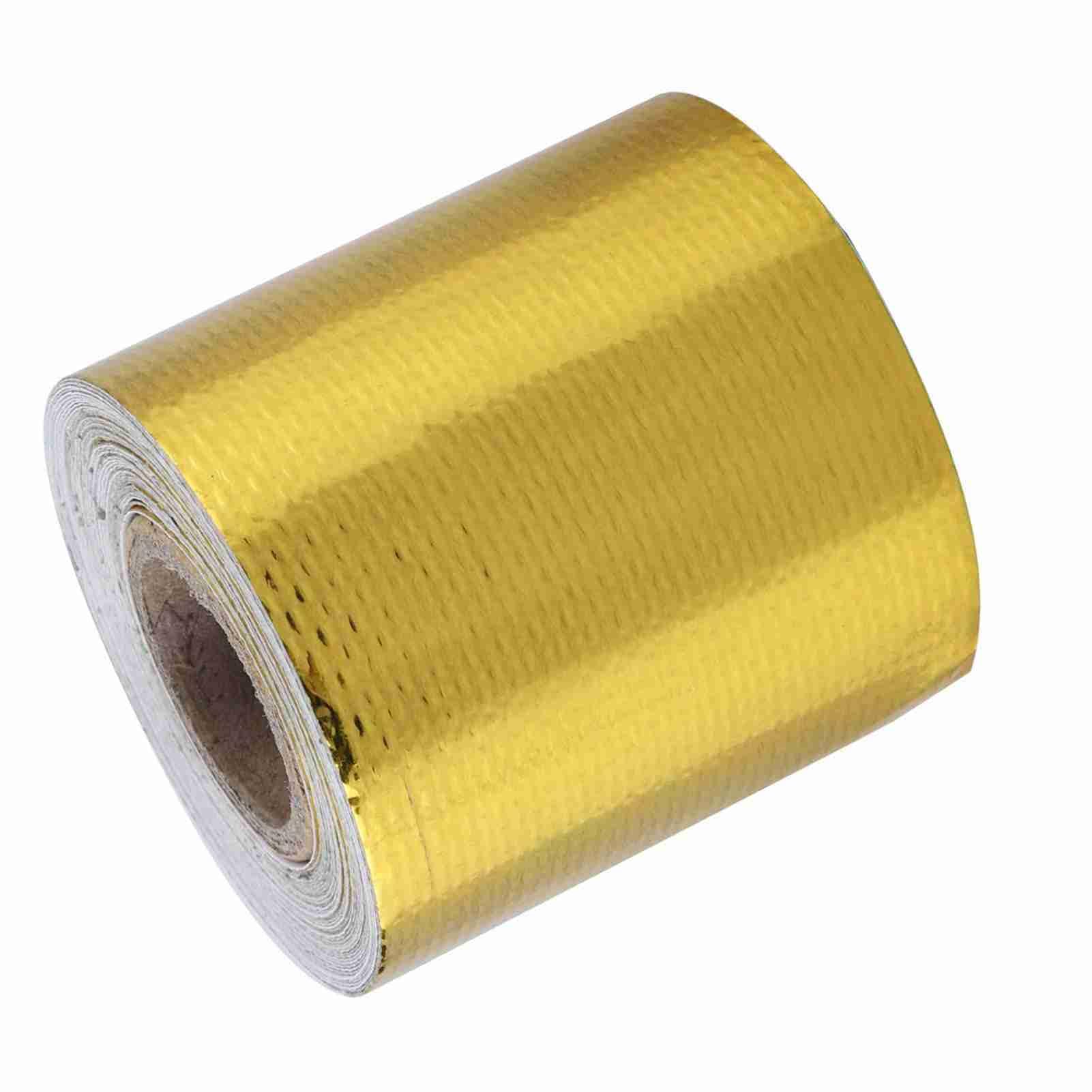 Autowärmeschild -Wickel, 16,4 Fuß * 2in Aluminiumfolienkleber Reflektierender Klebeband mit Starker Haftung, Anti -Aging für Firewalls, Motorabdeckungen, Brennstoffzellen (Golden Autowärmeschild -Wickel, 16,4 Fuß * 2in Aluminiumfolienkleber Reflektierender Klebeband mit Starker Haftung, Anti -Aging für Firewalls, Motorabdeckungen, Brennstoffzellen (Golden von Karlak