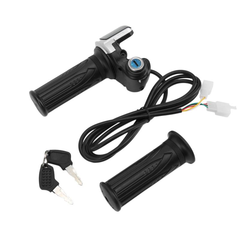 LED -Indikator -Drosselklappen -Grip -Lock -Schlüssel für Elektrofahrrad, ABS -Material, Ergonomisches Design, 48 -V -Spannung, 5,25 Fuß Kabellänge und Motorradzubehör Machen von Karlak