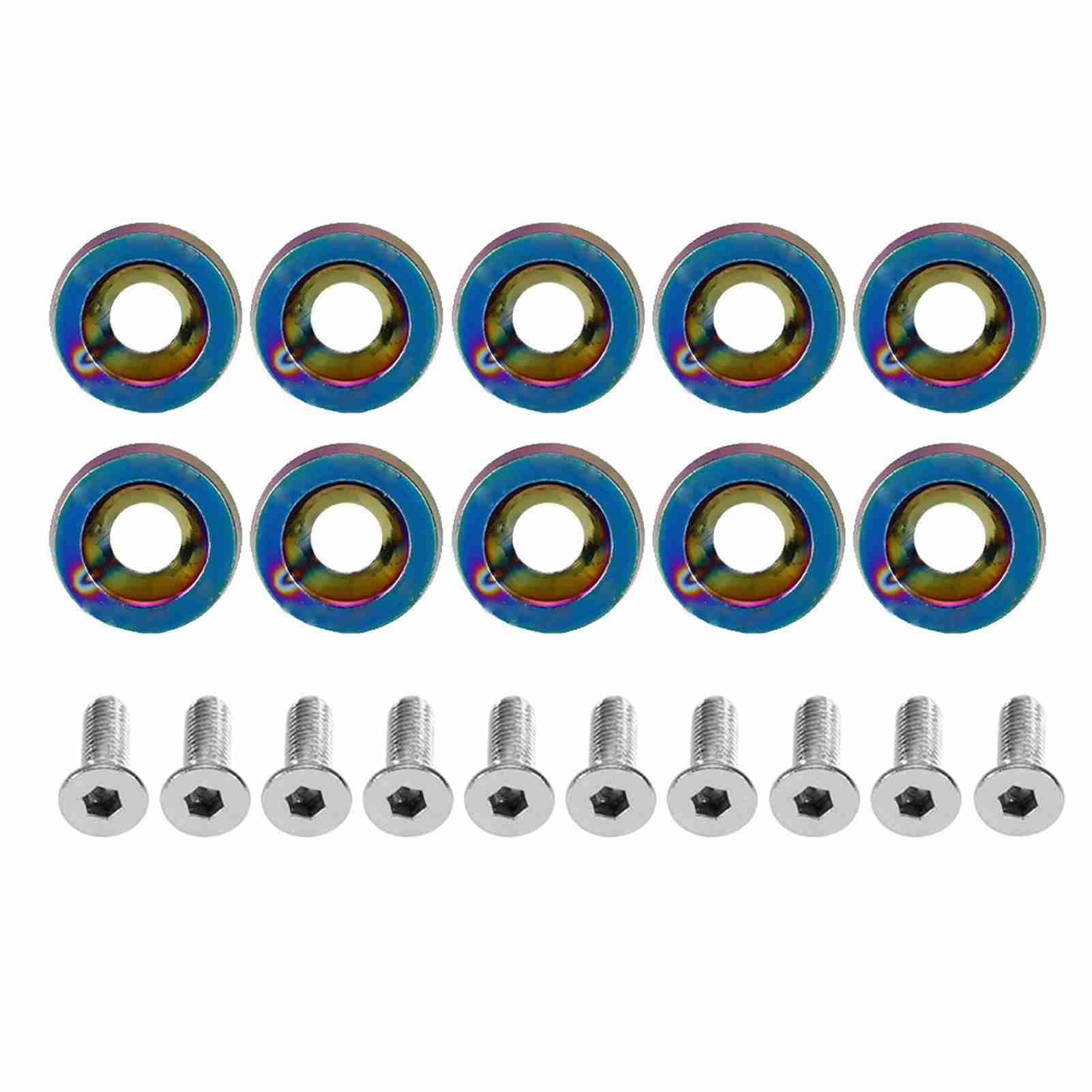M6 -Dichtungsschraube Dekorationschraube, Edelstahl- und Aluminiummaterial, 8 Farben, Vordere und Hintere Stoßstange, Zündzylinderabdeckung, Stilvoll und Hervorragend, (Multi M6 -Dichtungsschraube Dekorationschraube, Edelstahl- und Aluminiummaterial, 8 Farben, Vordere und Hintere Stoßstange, Zündzylinderabdeckung, Stilvoll und Hervorragend, (Multi von Karlak