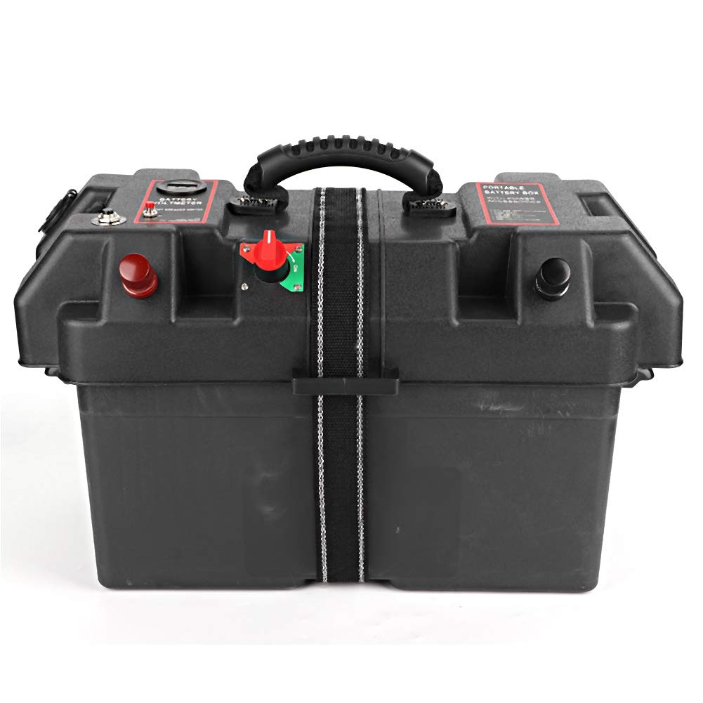 Motor Battery Box Power Center-Station mit USB- und 12-V-Ladeanschluss für Kleinboot-Bahnanwendungen, die für Batterien der Gruppe 24- und 27-Größe Geeignet Sind von Karlak