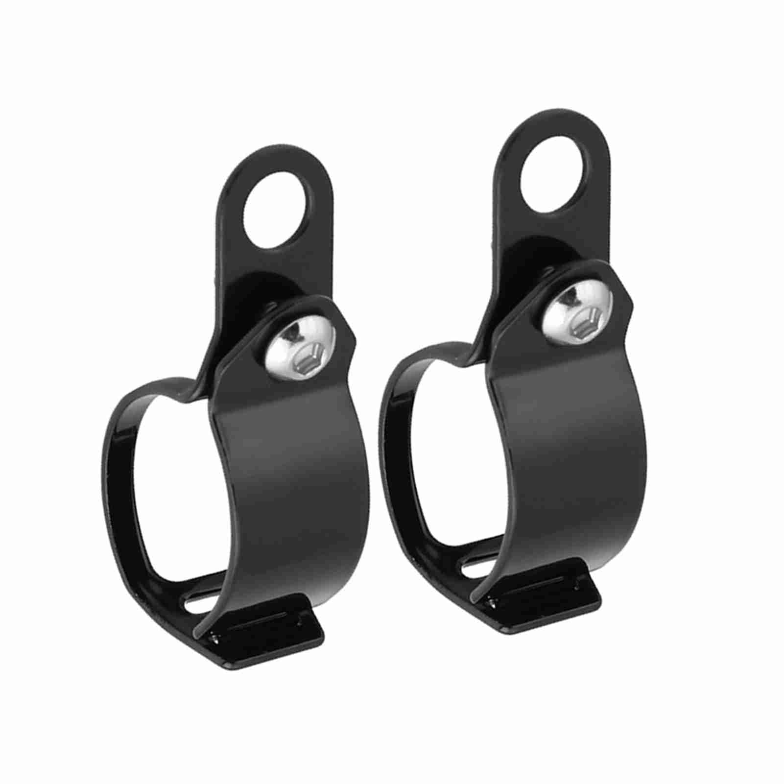 Motorradumdrehung Leichte Halterung, Brandneue 2PCS-Halterung aus Hochwertigem Stahlblech für 30-45 Mm Vordergabel-Roller, Einfach zu Installieren und Stabil zu Stabil (Schwarz) von Karlak