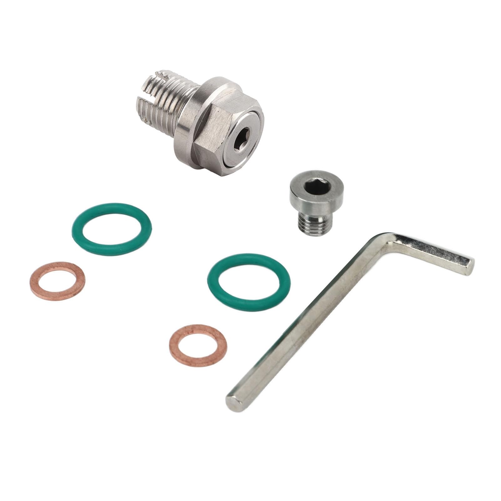 Piggyback Drain Stecker Selbsthackende Ölwanne Reparaturkit Edelstahl O Ringdichtung für Motor -Sumpfmutterstopfen, Ideal für die Reparatur Ihrer Ölwanne (M14.1-1.5x15mm) von Karlak