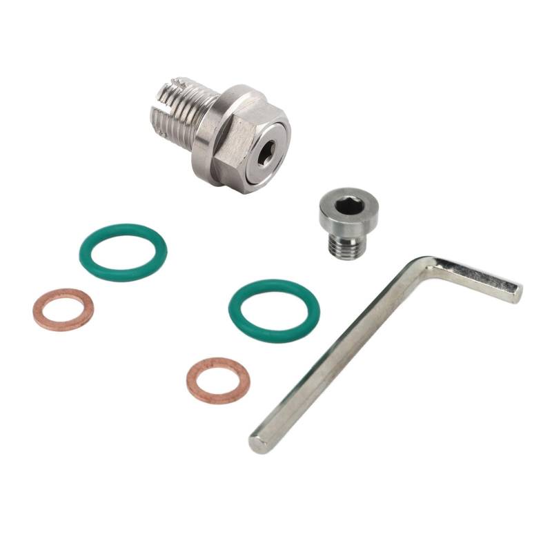 Piggyback Drain Stecker Selbsthackende Ölwanne Reparaturkit Edelstahl O Ringdichtung für Motor -Sumpfmutterstopfen, Ideal für die Reparatur Ihrer Ölwanne (M14.1-1.5x15mm) von Karlak