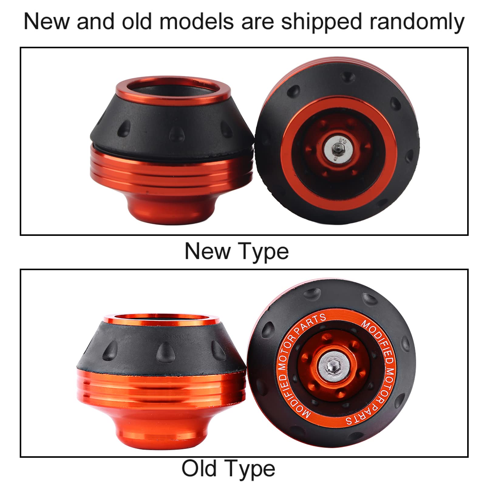 Rahmengleiter für die Vorderradgabel von Motorrädern, Schutz vor Herabfallenden Motorrädern aus CNC-Aluminiumlegierung, Praktischer Ersatz für Motorroller und Mopeds, (Orange) von Karlak