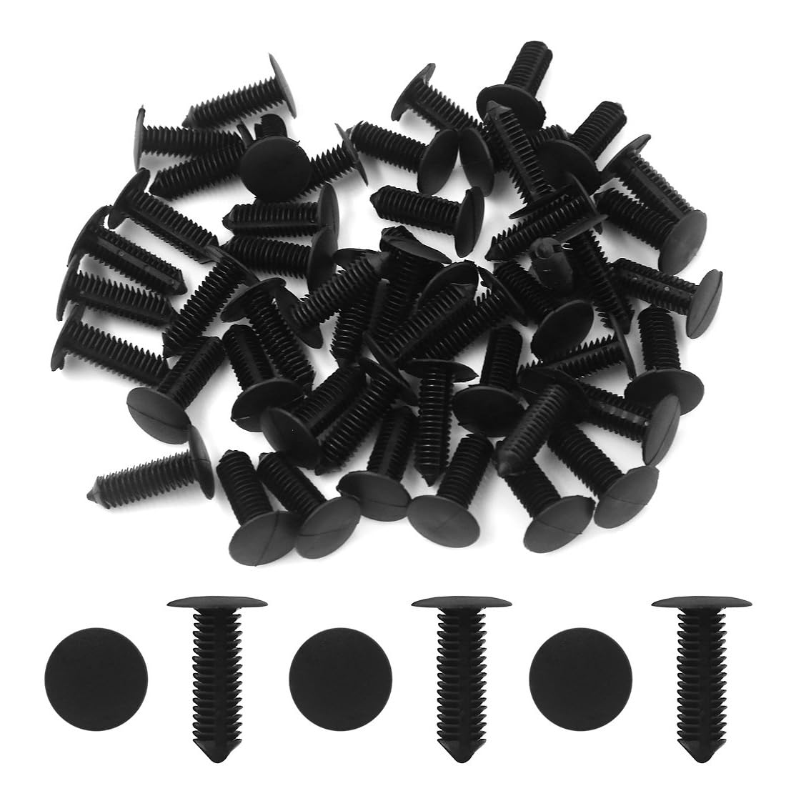 50 Stück 8,5 mm Loch Schraubverschluss Niethalter Haube Push Pin Spritzschutz Clip Autozubehör 50 Stück 8,5 mm Loch Schraubverschluss Niethalter Haube Push Pin Spritzschutz Clip Autozubehör von Karlass