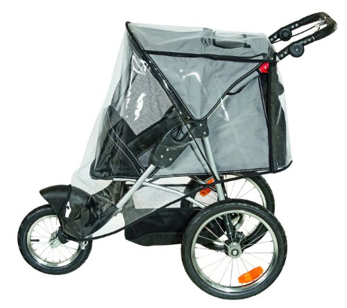 Karlie 3-Rad-Buggy für Hunde und Katzen, 123 x 57 x 105 cm, schwarz/grau von Karlie