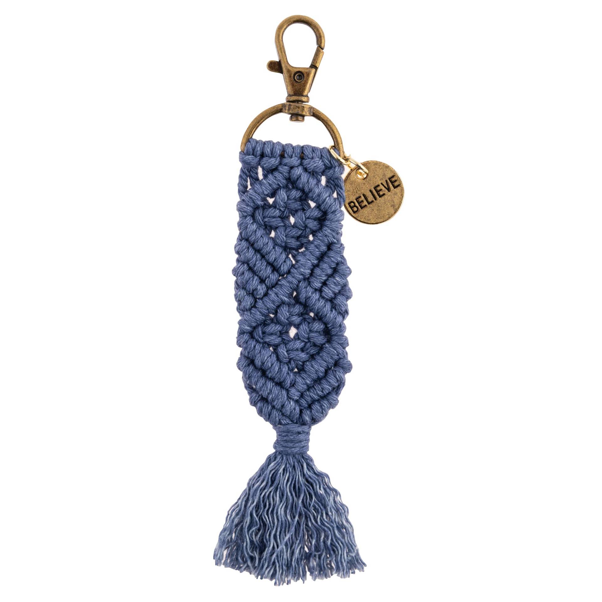 Karma Geschenke Makramee-Schlüsselanhänger, Believe, Einheitsgröße Karma Geschenke Makramee-Schlüsselanhänger, Believe, Einheitsgröße von Karma