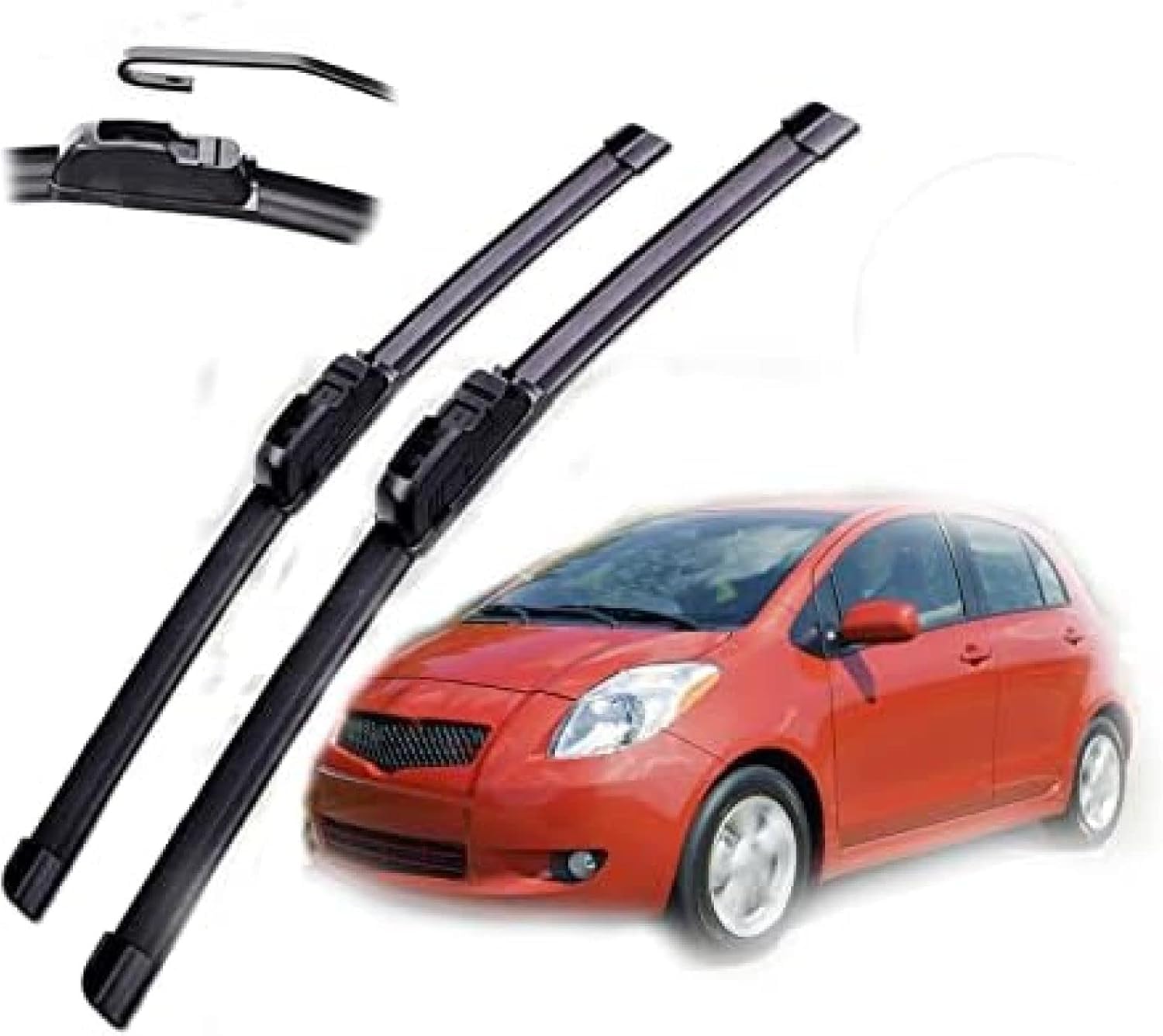 Scheibenwischer für für Yaris für Vitz MK1 MK2 2006 2007 2008 2009 2010 2011 Auto Frontscheibe Wischerblätter Bürsten Cutter Zubehör UJ Haken 24 "+ 16" Scheibenwischer für für Yaris für Vitz MK1 MK2 2006 2007 2008 2009 2010 2011 Auto Frontscheibe Wischerblätter Bürsten Cutter Zubehör UJ Haken 24 "+ 16" von Karriter