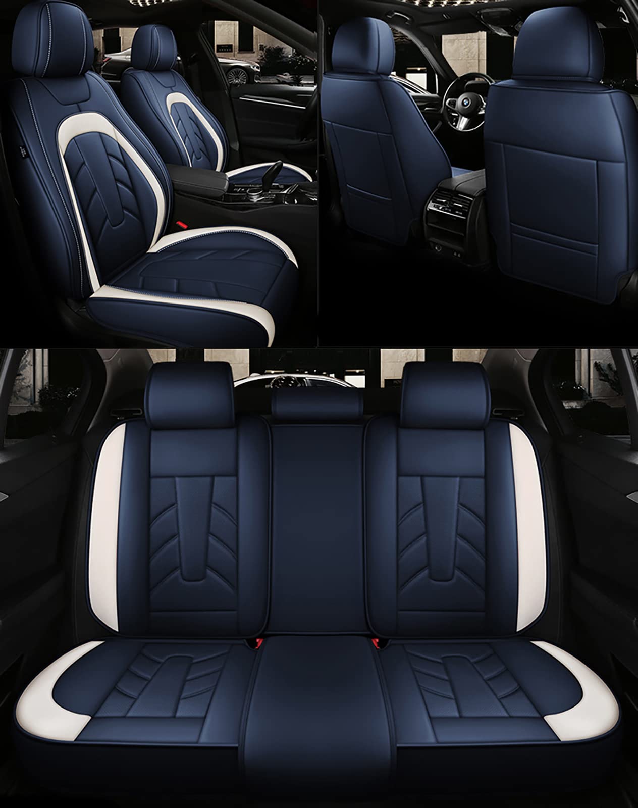 Karstry Autositzbezüge Sitzbezüge Auto Universal Set Leder für Nissan 100nx 200sx 240z 280zx Auto Zubehör von Karstry