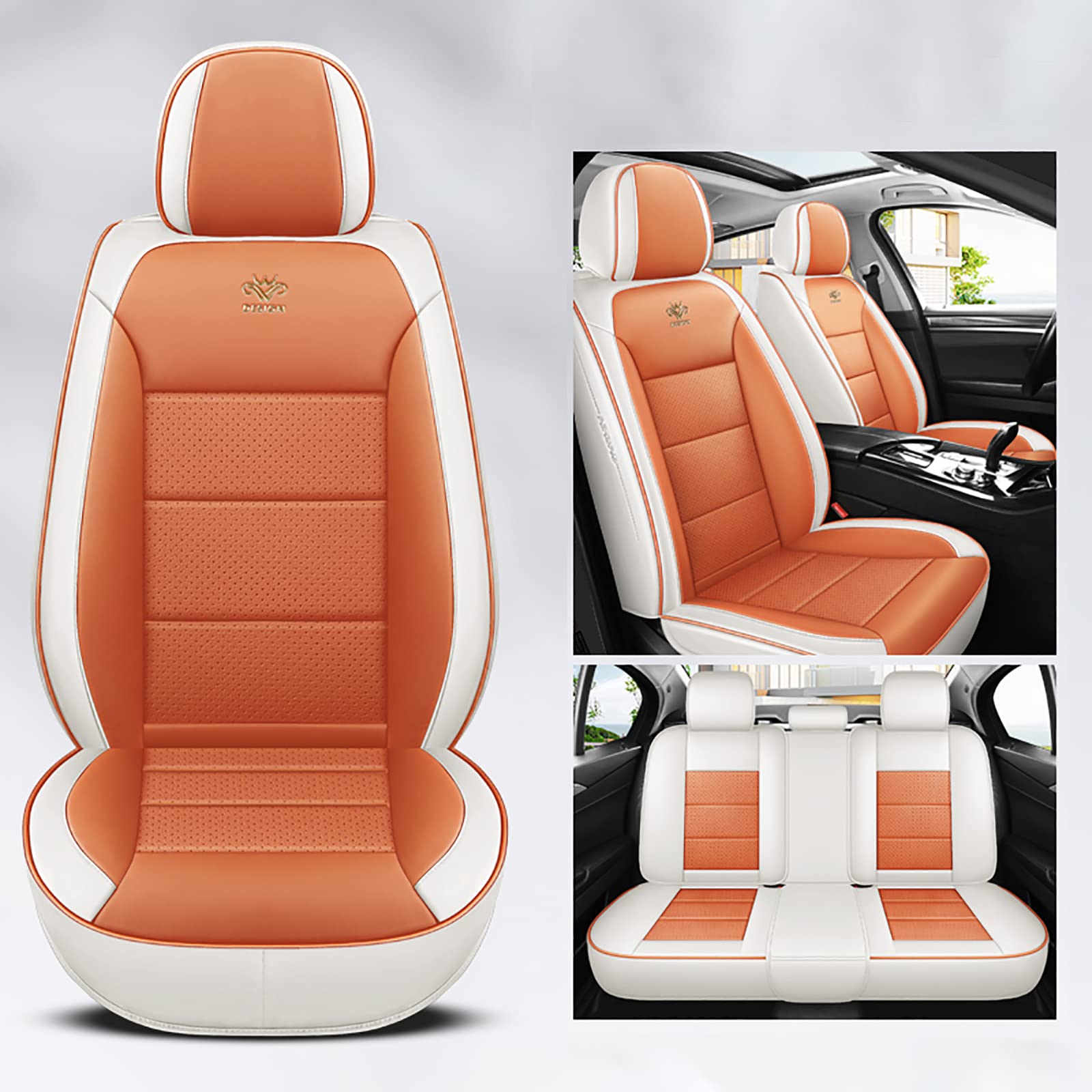 Karstry Autositzbezüge Sitzbezüge Auto Universal Set Leder für Seat-Alhambra Seat-ateca Innen Auto Zubehör von Karstry