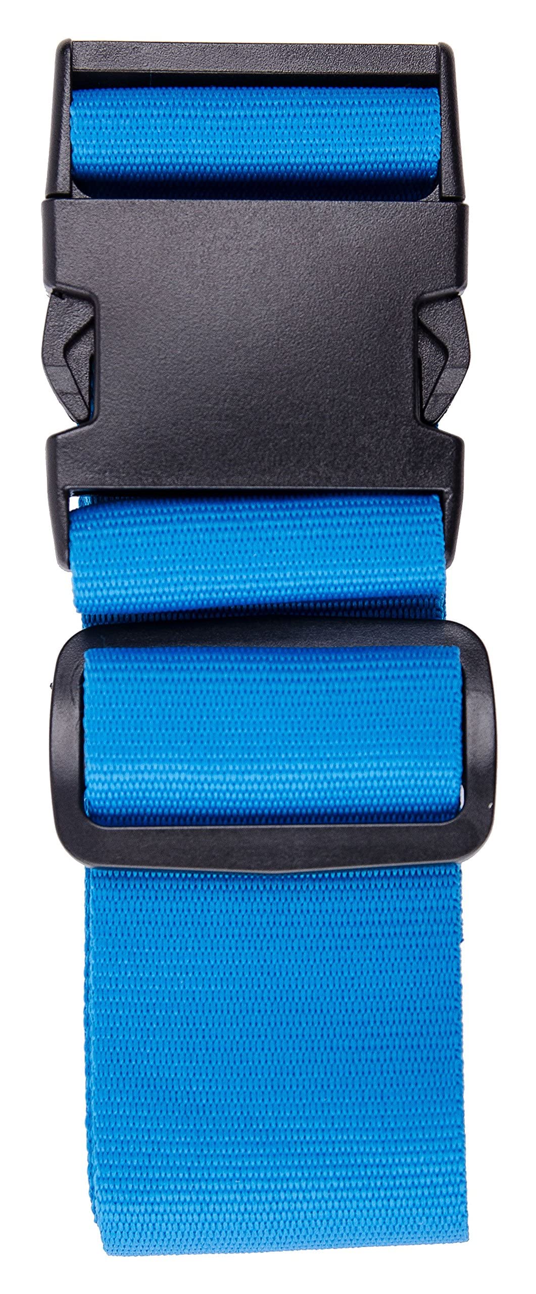 Karteo Kofferband hellblau Koffergurt [1 Stück] Reisegurt für Koffer und Taschen als Gepäckgurte 5 cm Polyester Gurt bis 155 cm Länge verstellbar von Karteo