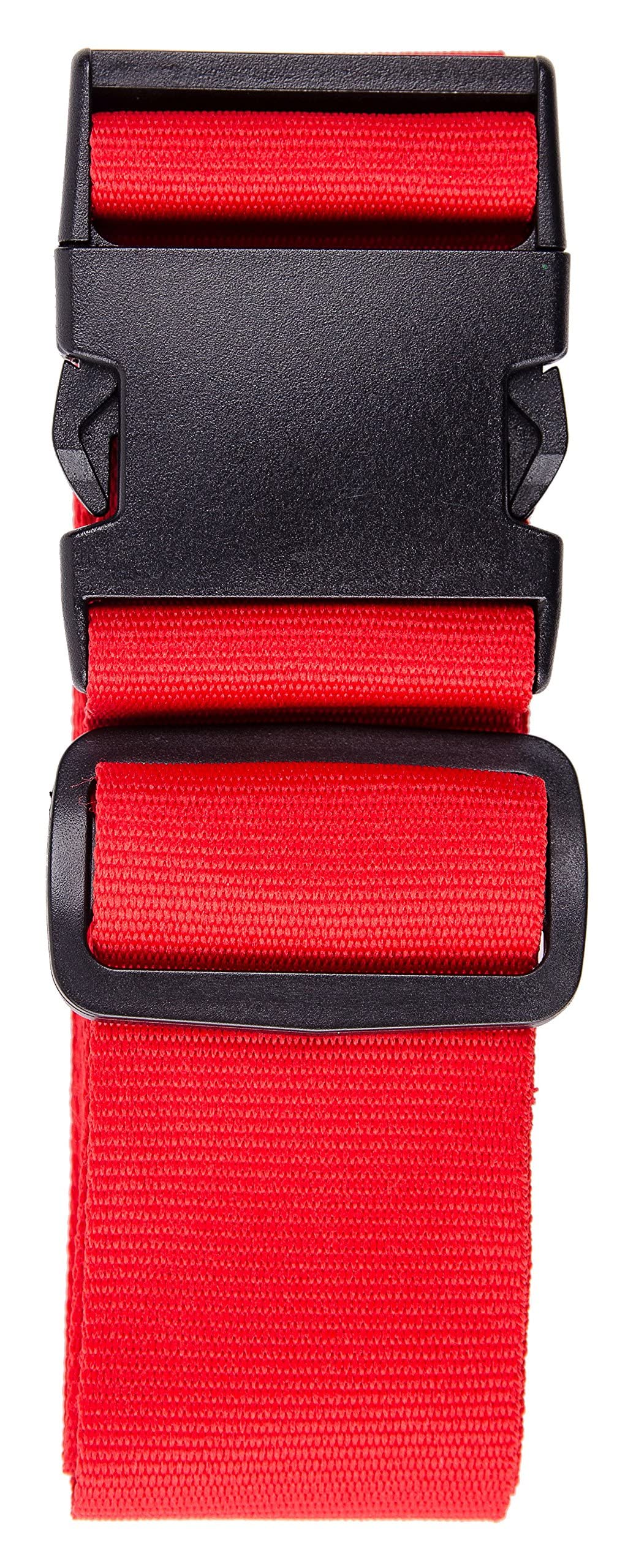 Karteo Kofferband rot Koffergurt [1 Stück] Reisegurt für Koffer und Taschen als Gepäckgurte 5 cm Polyester Gurt bis 155 cm Länge verstellbar von Karteo