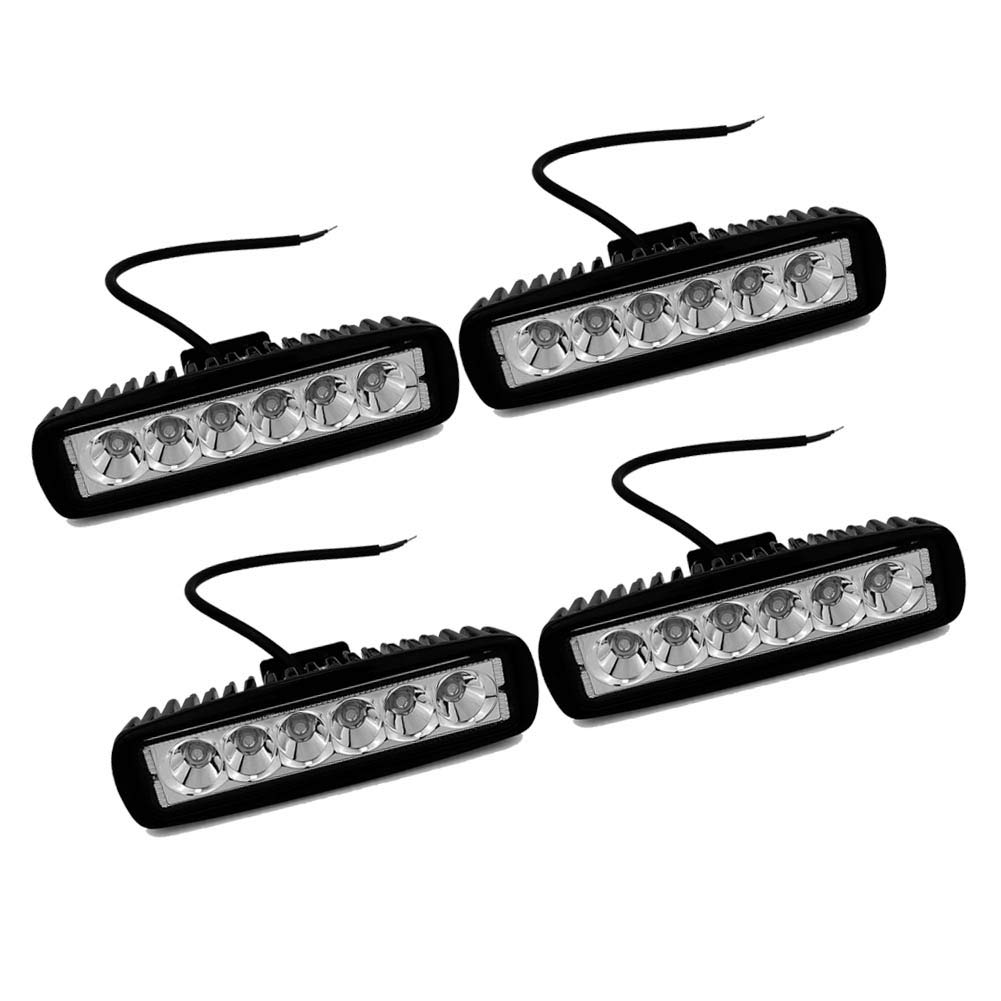 Kartols LED Arbeitsscheinwerfer, 18W Offroad LED Scheinwerfer 12V-24V Zusatzscheinwerfer 6000K IP67 Wasserdicht Rückfahrscheinwerfer für SUV, Truck, Traktor oder schweres Gerät(4 Packung) von Kartols