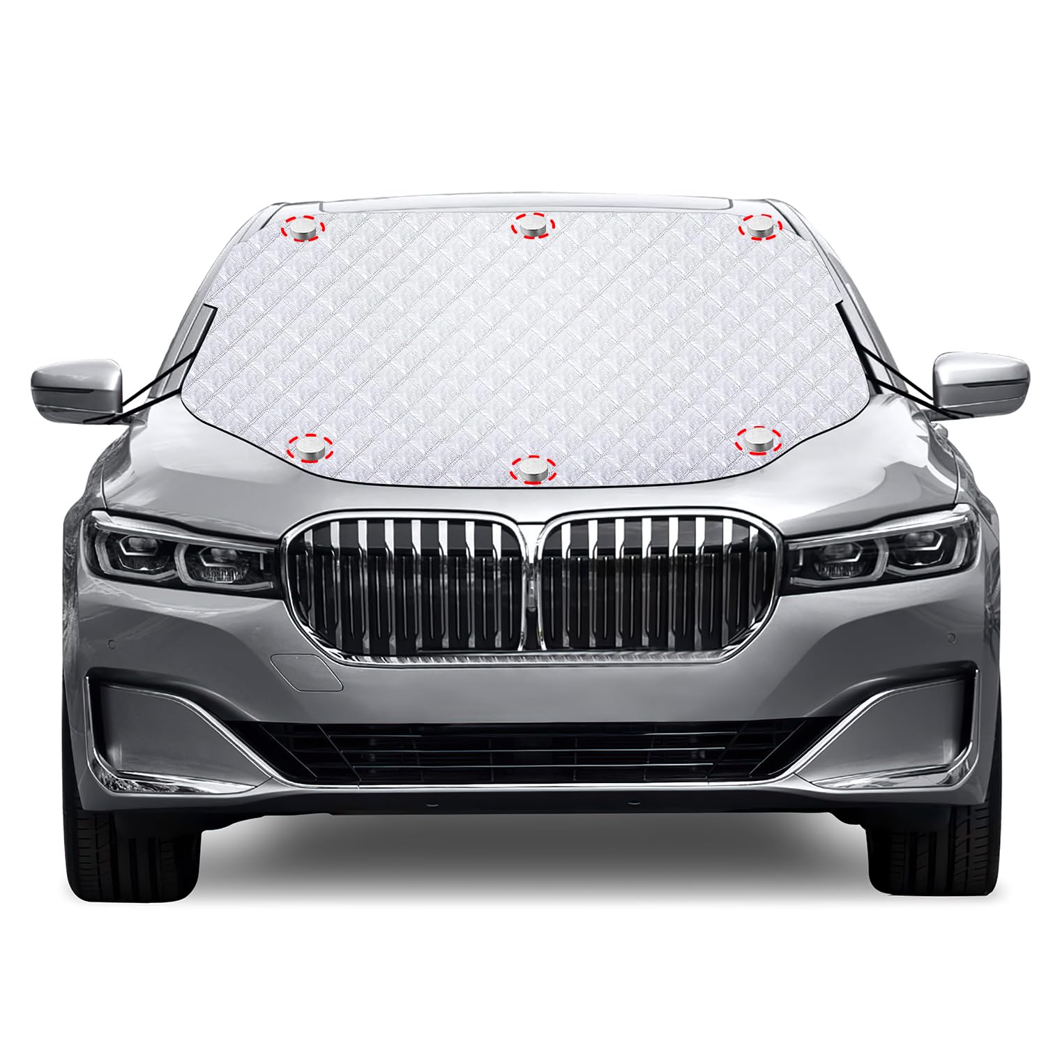 Karvipark Frontscheibenabdeckung Winter, Windschutzscheibe Abdeckung Sommer/Winter, Sonnenschutz für Auto mit Magneten für Windschutzscheibe gegen Sonne, Frost, Schnee, EIS(145×116cm) Karvipark Frontscheibenabdeckung Winter, Windschutzscheibe Abdeckung Sommer/Winter, Sonnenschutz für Auto mit Magneten für Windschutzscheibe gegen Sonne, Frost, Schnee, EIS(145×116cm) von Karvipark