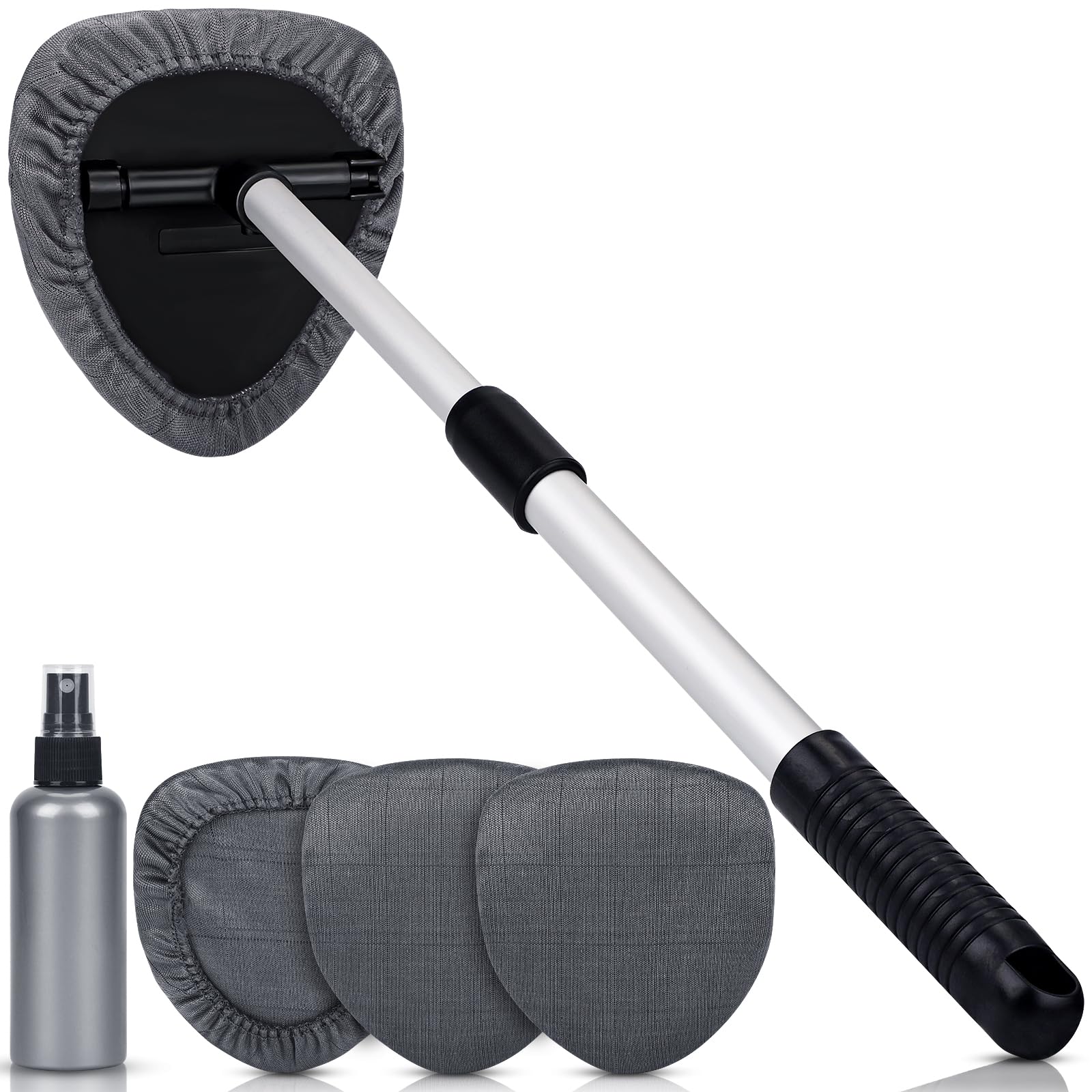 Kasauber Cleaning 23" Auto Windschutzscheiben Reiniger Innen, Teleskop Scheibenreiniger Set mit 4X Microfaser Carbon Pads Autoscheiben Reinigungswerkzeug Kasauber Cleaning 23" Auto Windschutzscheiben Reiniger Innen, Teleskop Scheibenreiniger Set mit 4X Microfaser Carbon Pads Autoscheiben Reinigungswerkzeug von Kasauber