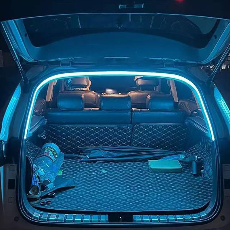 Dynamic Flowing Car Trunk Light Strip, Auto-Kofferraum Lichtstreifen, Automatischer Sensor Tail Box Light Strip, Streifen Licht für Auto Kofferraum Innenbeleuchtung Dekoration (Blau) von Kashyke