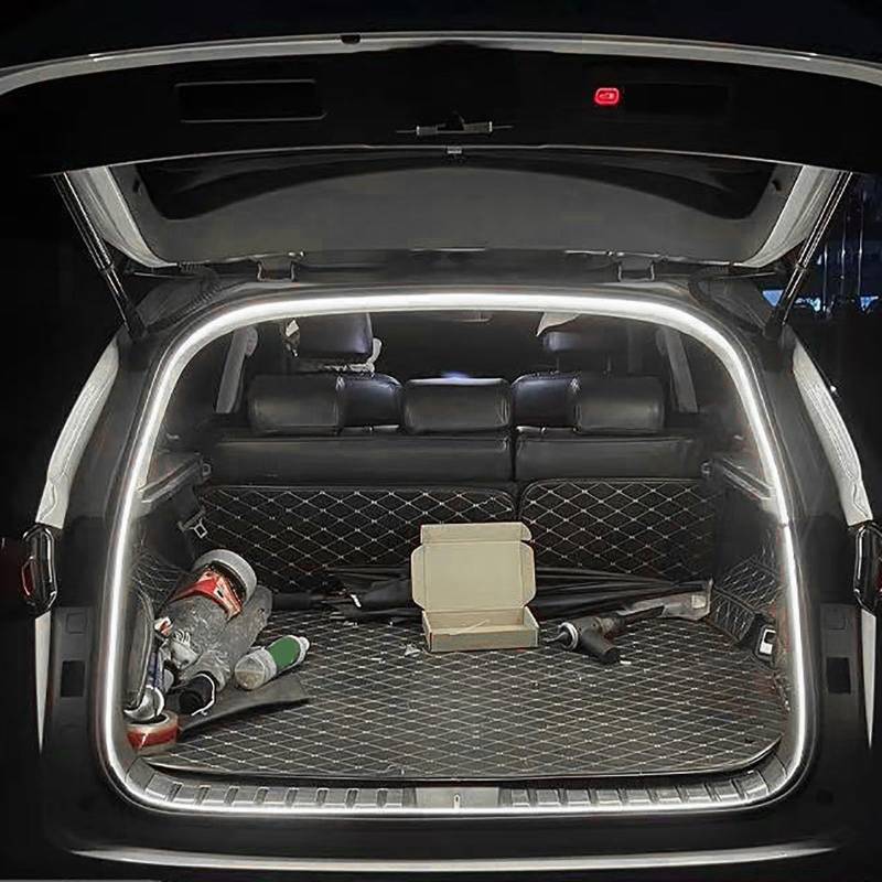 Dynamic Flowing Car Trunk Light Strip, Auto-Kofferraum Lichtstreifen, Automatischer Sensor Tail Box Light Strip, Streifen Licht für Auto Kofferraum Innenbeleuchtung Dekoration (Weiß) von Kashyke