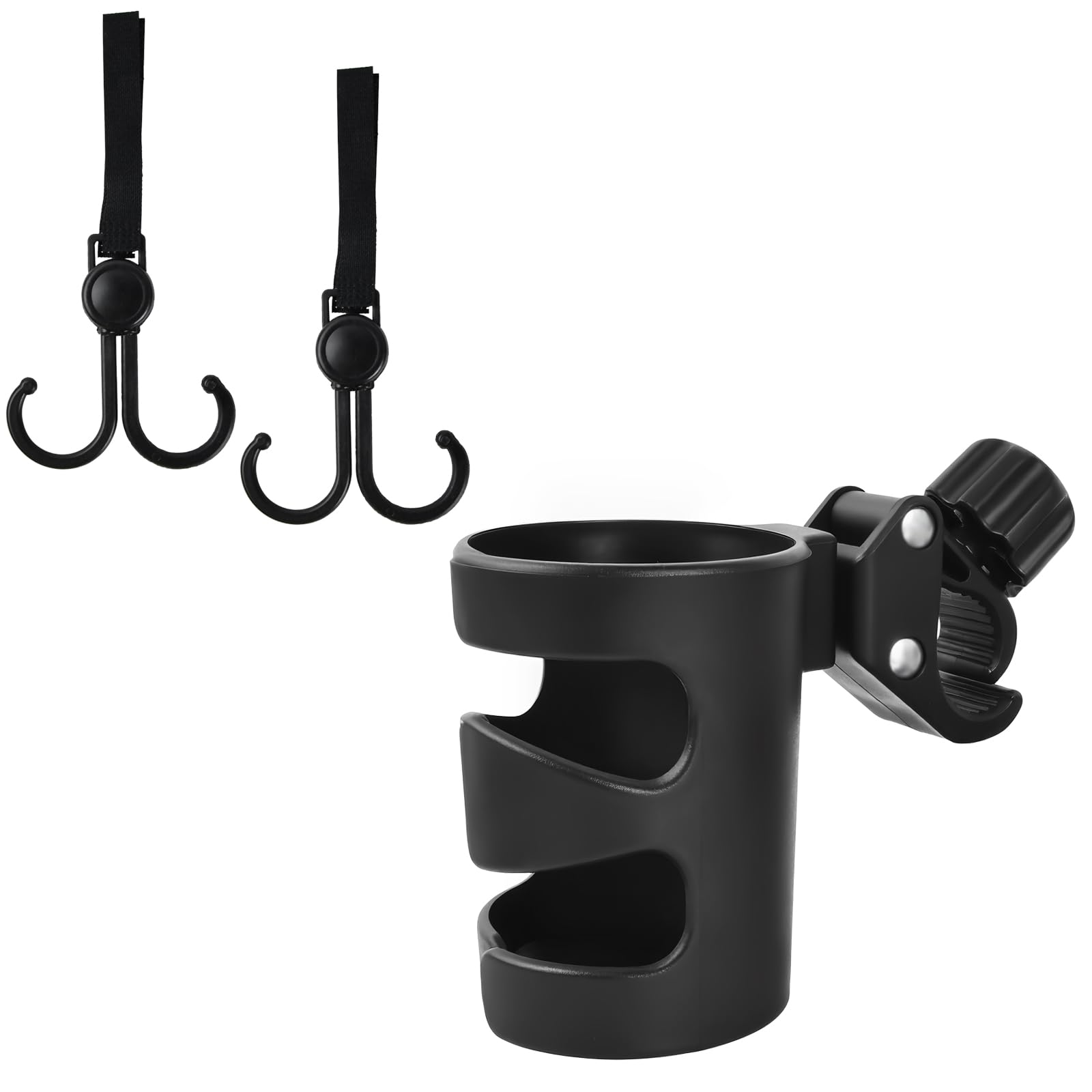 Getränkehalter für Kinderwagen, Universal Becherhalter mit 2 Kinderwagen Haken Doppelhaken, 360° Rotation Einstellbar Kinderwagen Cup Holder Passend für die Meisten Tassen Getränkehalter für Kinderwagen, Universal Becherhalter mit 2 Kinderwagen Haken Doppelhaken, 360° Rotation Einstellbar Kinderwagen Cup Holder Passend für die Meisten Tassen von Kaslaider