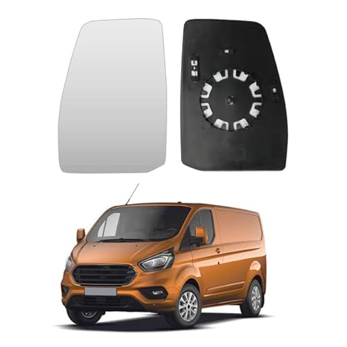 Beheizt Spiegelglas, Ersatz Außenspiegelglas mit Trägerplatte Kompatibel mit Ford Transit Custom 2013–2019 (Links) von Katsiro