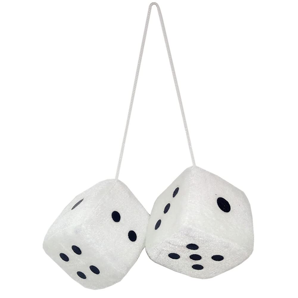 Hängende Würfel, Plüschwürfel Auto Plüsch Würfel mit Punkten Autowürfel Fuzzy Dice, Auto Rückspiegel Hanging Zubehör für Auto Dekoration für Auto innen Ornament Hängende Würfel, Plüschwürfel Auto Plüsch Würfel mit Punkten Autowürfel Fuzzy Dice, Auto Rückspiegel Hanging Zubehör für Auto Dekoration für Auto innen Ornament von Katutude
