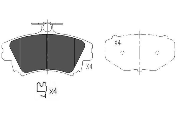 Bremsbelagsatz, Scheibenbremse Vorderachse Kavo Parts KBP-5519 von Kavo Parts