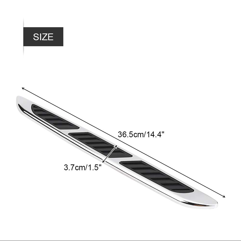 2pcs Car Exterior Hood Side Tor Tür Luft Fluss Entlüftungsabdeckung Einlassgitter Dekorationsverkleidungsaufkleber, Verchromt Plattiert, Wetterfest und Universell für Ein 2pcs Car Exterior Hood Side Tor Tür Luft Fluss Entlüftungsabdeckung Einlassgitter Dekorationsverkleidungsaufkleber, Verchromt Plattiert, Wetterfest und Universell für Ein von Kavolet