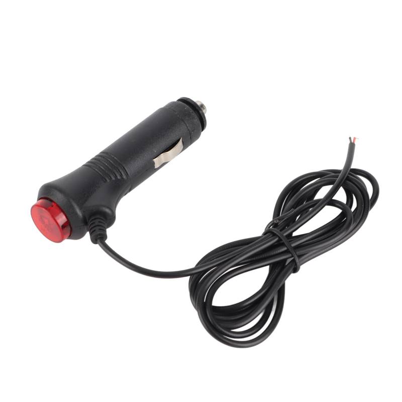 60-W-Auto-Zigarettenanzünderstecker, Netzsteckeradapter mit Ein-/Ausschalter und Sicherung, 12 V – 24 V, mit Schalterknopf, Roter LED-Anzeige, Überlastschutz, Austauschbarer von Kavolet