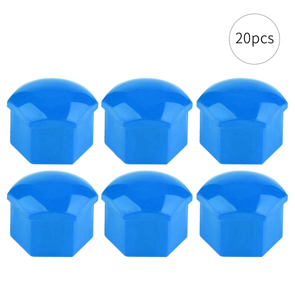 Diebstahl -Hub -Hub -Abdeckungskappen, 20pcs 21mm Autoradschraubenschutz, Staubbedeckungsschutzkappen, 20 -Set von 20 (Blau) von Kavolet
