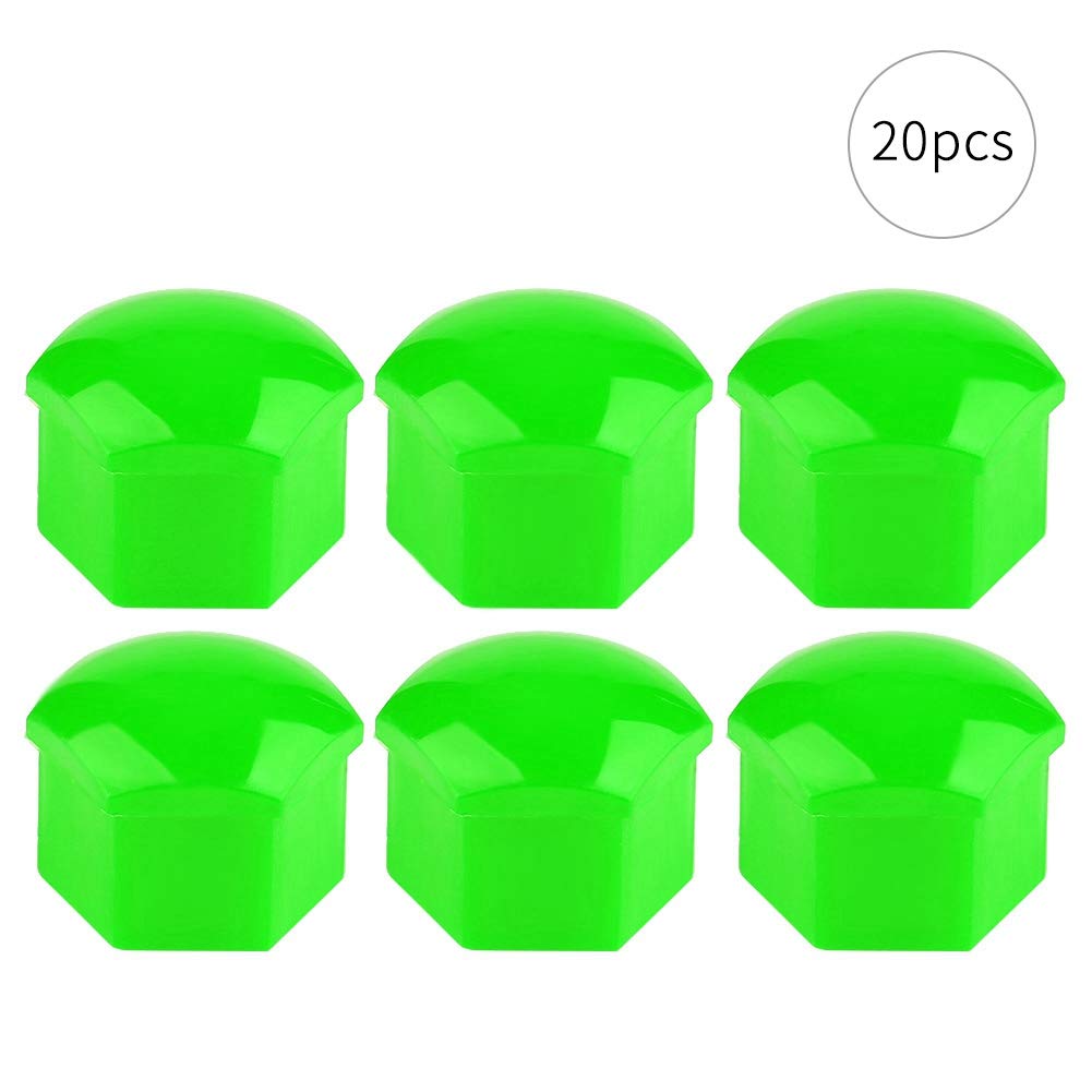 Diebstahl -Hub -Hub -Abdeckungskappen, 20pcs 21mm Autoradschraubenschutz, Staubbedeckungsschutzkappen, 20 -Set von 20 (Grün) von Kavolet