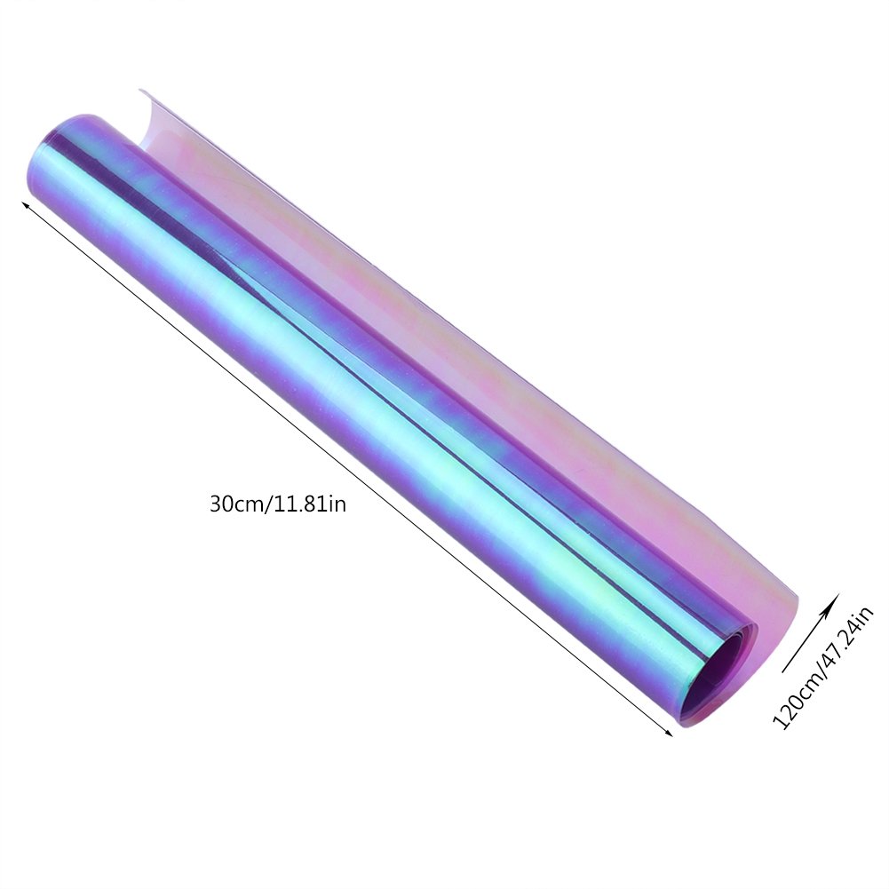 Farbwechselnde Autoscheinwerfer-Folienabdeckung, Glänzender Selbstklebender Aufkleber für Autozubehör, mit Glatter Oberfläche, Wasserdicht, Sonnenschutz, Gute (30 * 120 cm) von Kavolet
