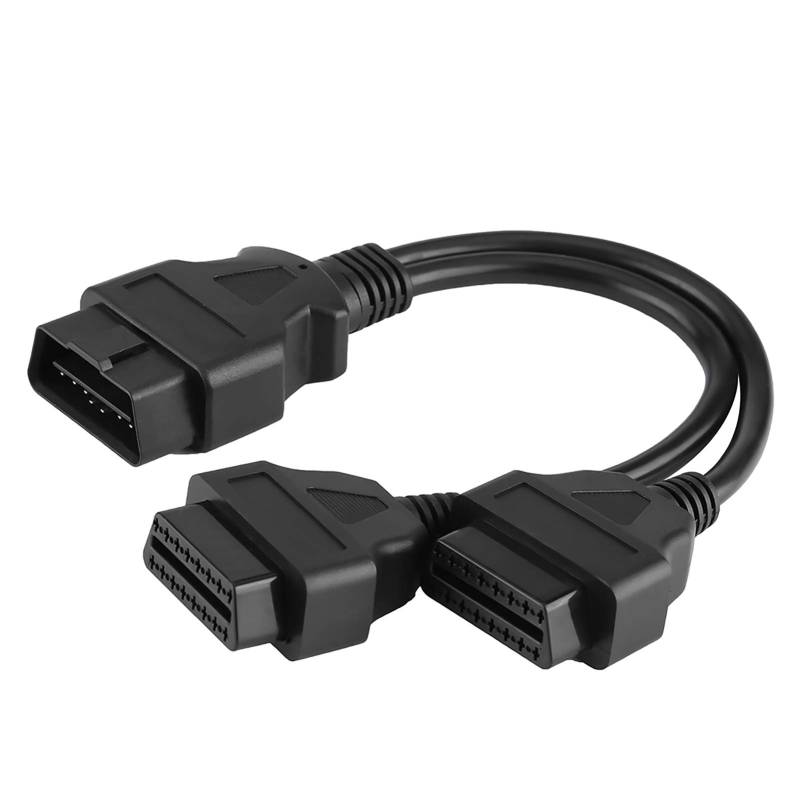 OBD2 16Pin Verlängerung Kabel für Damen, Diagnose-Y-Splitter-Adapter, Ermöglicht den Anschluss von Diagnose Werkzeugen mit Einer 16-poligen Buchse. Daisy-verkettet für Längere von Kavolet