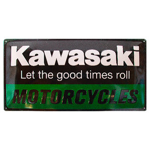 Blechschild Kawasaki Logo Maße: 50x25cm von Kawasaki