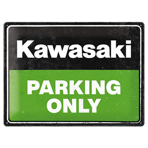 Blechschild Kawasaki "Parking Only" Maße (BxH): 40x30 cm von Kawasaki