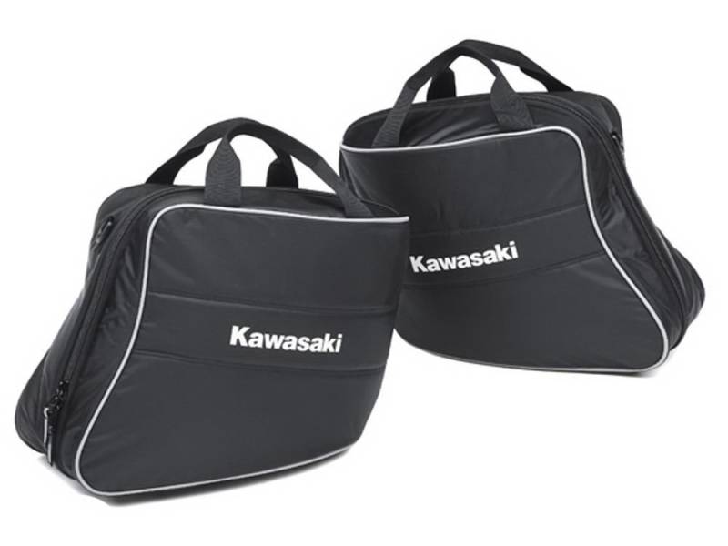 Kawasaki Z1000SX Original Innentaschen Set, 2x28 Liter, Schwarz, Motorradtasche von Kawasaki