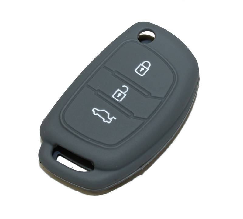 Schlüssel-Schale aus Silikon für Hyundai I10, I20, IX25, IX35, IX55, Accent grau von Kawin
