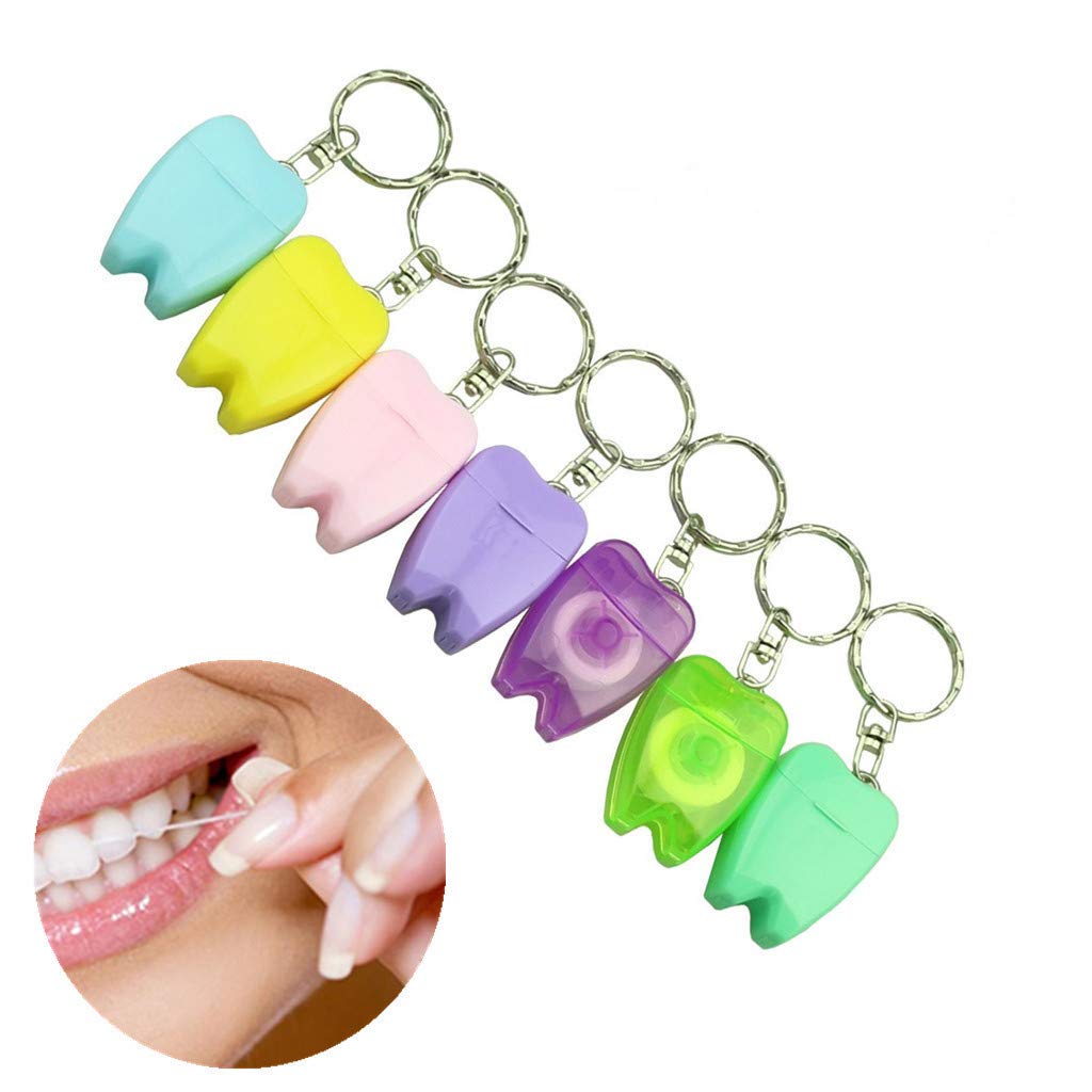 Kaxilu 8 Stücke 15 m Gewachste Zahnseide Picks mit Schlüsselanhänger für Reise und Outdoor, Geschmacklos, 8 Stück Kaxilu 8 Stücke 15 m Gewachste Zahnseide Picks mit Schlüsselanhänger für Reise und Outdoor, Geschmacklos, 8 Stück von Kaxilu