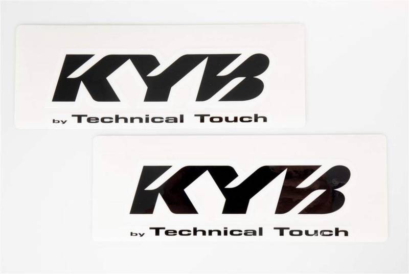 Kayaba Gabel Aufkleber KYB Racing Suspension TT 24x8,5cm transparent schwarz von Kayaba