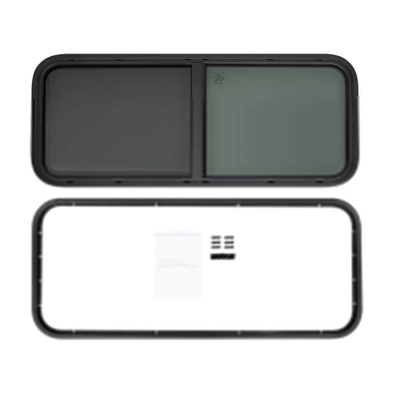 Caravan Seitenfenster, Wohnmobilfenster, Getönt Schiebefenster, Wohnmobil Fenster, RV Camper-Fenster Moskitoschutz UV-beständiges Gehärtetes Glas für Wohnmobile, Anhänger, Pickups (1000 x 400 mm) von Kazafa