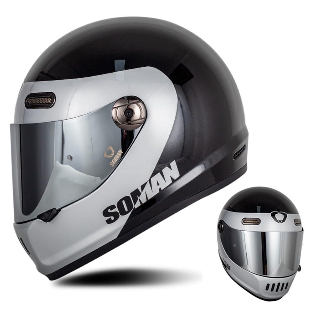 Kcolic Integralhelm Für Motorräder Mit ECE-Zulassung Und Reserviertem Bluetooth Steckplatz, Leichter Und Langlebiger Motorrad-Straßenfahrradhelm Für Erwachsene B,XX-Large Kcolic Integralhelm Für Motorräder Mit ECE-Zulassung Und Reserviertem Bluetooth Steckplatz, Leichter Und Langlebiger Motorrad-Straßenfahrradhelm Für Erwachsene B,XX-Large von Kcolic