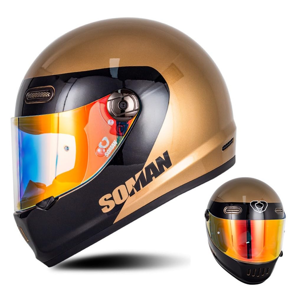 Kcolic Integralhelm Für Motorräder Mit ECE-Zulassung Und Reserviertem Bluetooth Steckplatz, Leichter Und Langlebiger Motorrad-Straßenfahrradhelm Für Erwachsene D,Small Kcolic Integralhelm Für Motorräder Mit ECE-Zulassung Und Reserviertem Bluetooth Steckplatz, Leichter Und Langlebiger Motorrad-Straßenfahrradhelm Für Erwachsene D,Small von Kcolic