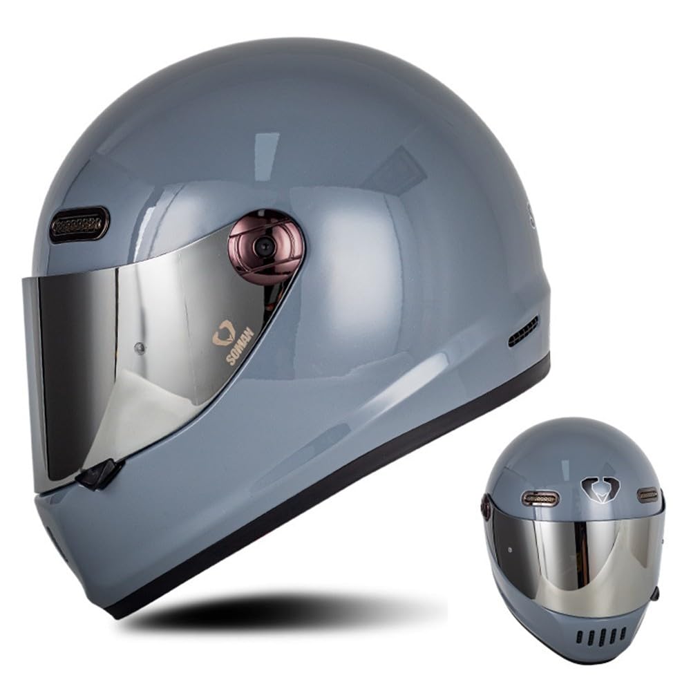 Kcolic Integralhelm Für Motorräder Mit ECE-Zulassung Und Reserviertem Bluetooth Steckplatz, Leichter Und Langlebiger Motorrad-Straßenfahrradhelm Für Erwachsene H,Small Kcolic Integralhelm Für Motorräder Mit ECE-Zulassung Und Reserviertem Bluetooth Steckplatz, Leichter Und Langlebiger Motorrad-Straßenfahrradhelm Für Erwachsene H,Small von Kcolic