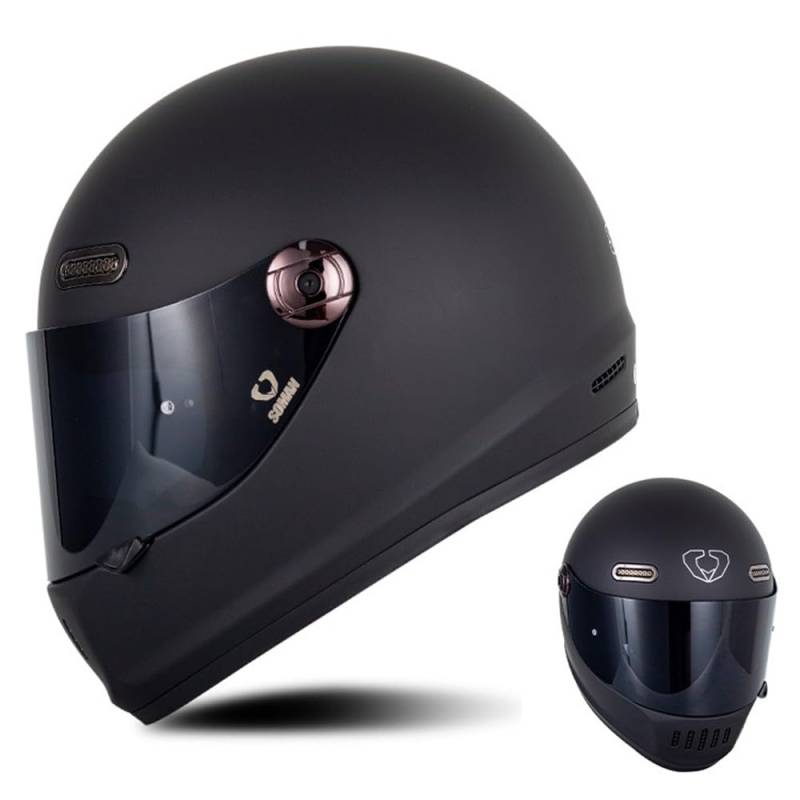 Kcolic Integralhelm Für Motorräder Mit ECE-Zulassung Und Reserviertem Bluetooth Steckplatz, Leichter Und Langlebiger Motorrad-Straßenfahrradhelm Für Erwachsene J,XX-Large von Kcolic