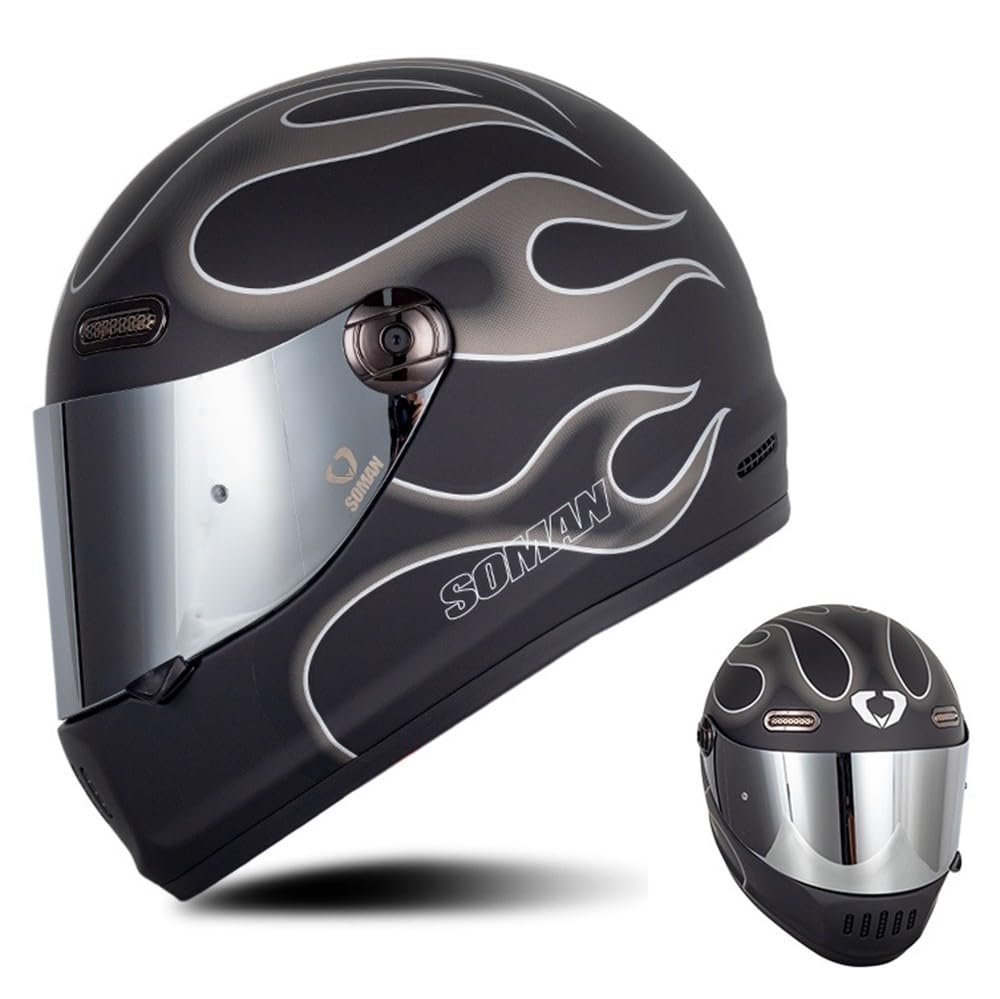 Kcolic Integralhelm Für Motorräder Mit ECE-Zulassung Und Reserviertem Bluetooth Steckplatz, Leichter Und Langlebiger Motorrad-Straßenfahrradhelm Für Erwachsene K,XX-Large Kcolic Integralhelm Für Motorräder Mit ECE-Zulassung Und Reserviertem Bluetooth Steckplatz, Leichter Und Langlebiger Motorrad-Straßenfahrradhelm Für Erwachsene K,XX-Large von Kcolic